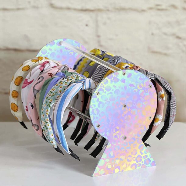 FANASSYY Headband Holder Organizer Acrylic Headband Storage Hairband Stand Hair Accessories Organizer Headband Display for Girls Headband (Design-3)