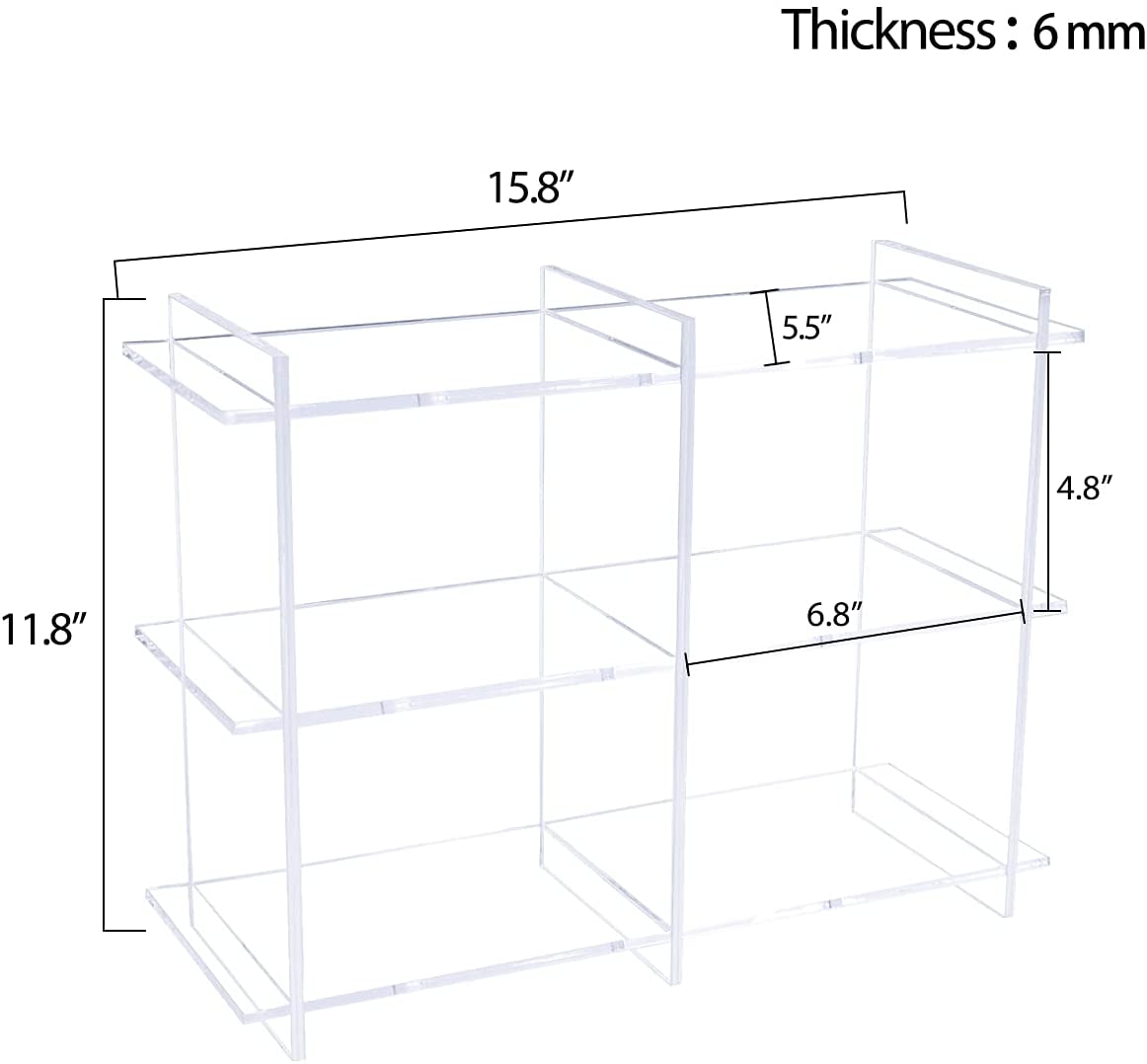 Fanassyy 3-Tier Acrylic Tabletop Display Storage for Toy, Makeup, Perfume, Spice Rack Bathroom Organizer Countertop Storage Cosmetic and Perfume Storage for Bathroom Bedroom Dressing Table - Image 13