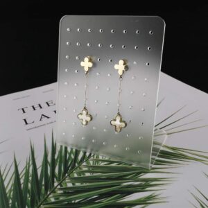 FANASSYY 72 Holes Earrings Ear Studs Jewellery Show Acrylic Display Rack Stand Organizer Holder Showcase Clear Acrylic Earrings Holder Studs (Pack of 3)