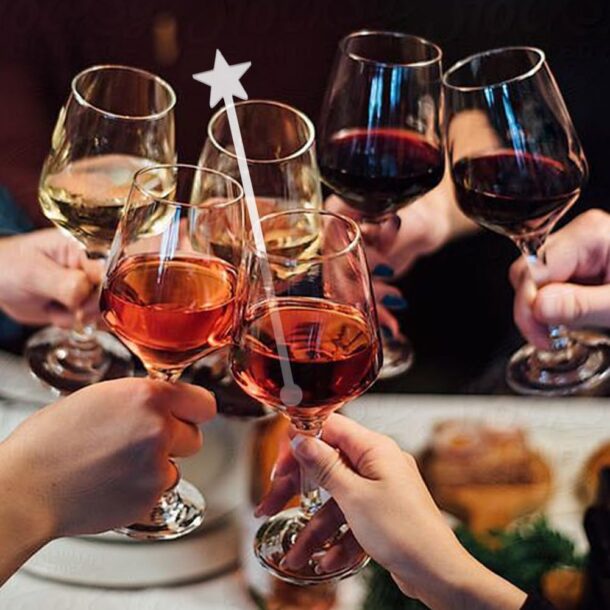 Fanassyy Acrylic Drink Stirrers – Set of 3 Reusable Cocktail Stir Sticks in Moon, Star & Sun Design | Transparent Coffee & Bar Mixing Sticks for Whiskey, Cocktails, Parties & Home Bar