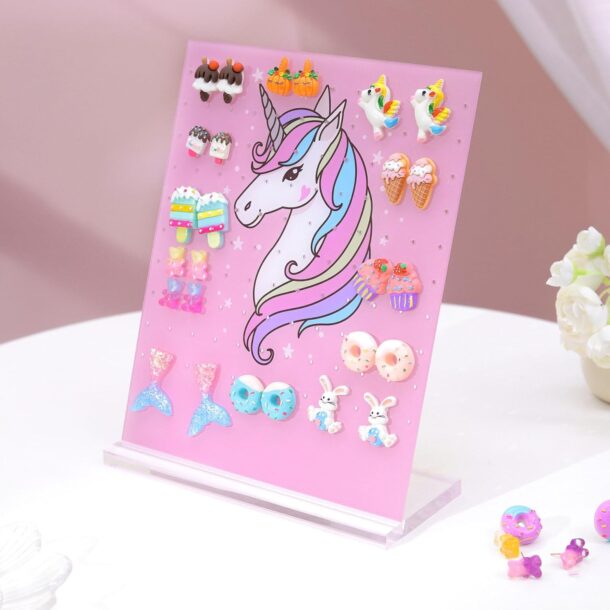 FANASSYY Earring Holder Stand, 120 Holes Acrylic Earrings Organizer Jewelry Rack Display Jewelry Organizer for Women Girls