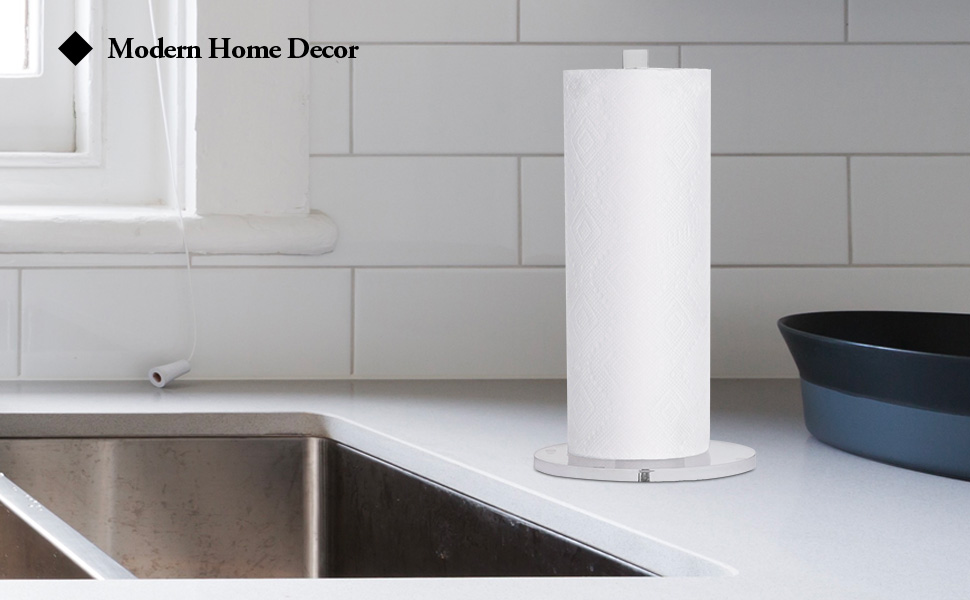 Fanassyy Clear Paper Towel Holder, Countertop Paper Towels Roll Acrylic Dispenser Stand, Kitchen Bathroom Organization Accessories - Image 9