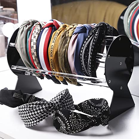 Fanassyy Headband Holder Organizer, Headband Organizer for Girls, for Teen Girl Women Gifts, the Perfect Headband Display Organizer (Design-1, Black)