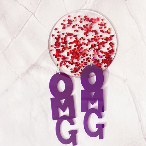 Fanassyy Acrylic Letter Earrings for Women Girls Fashion Omg Words Punk Style Lightweight Letters Dangle Drop Earrings Hook | Gifts for Women and Girl's | Casual Look | Traditional