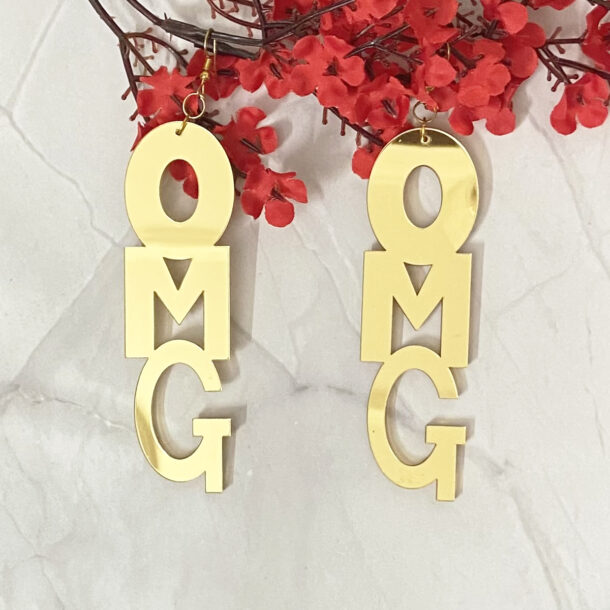 Fanassyy Acrylic Letter Earrings for Women Girls Fashion Omg Words Punk Style Lightweight Letters Dangle Drop Earrings Hook | Gifts for Women and Girl's | Casual Look | Traditional