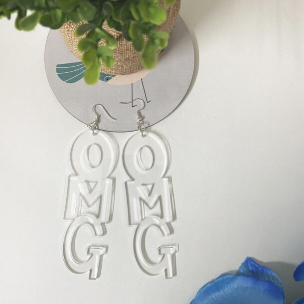 Fanassyy Acrylic Letter Earrings for Women Girls Fashion Omg Words Punk Style Lightweight Letters Dangle Drop Earrings Hook | Gifts for Women and Girl's | Casual Look | Traditional