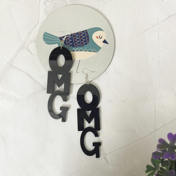 Fanassyy Acrylic Letter Earrings for Women Girls Fashion Omg Words Punk Style Lightweight Letters Dangle Drop Earrings Hook | Gifts for Women and Girl's | Casual Look | Traditional