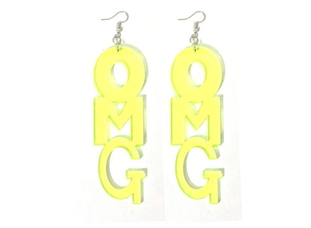 Fanassyy Acrylic Letter Earrings for Women Girls Fashion Omg Words Punk Style Lightweight Letters Dangle Drop Earrings Hook | Gifts for Women and Girl's | Casual Look | Traditional