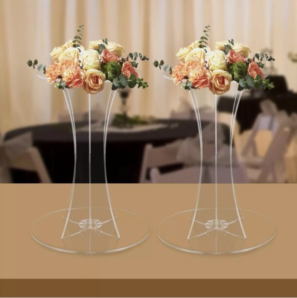 FANASSYY Acrylic Clear Vase for Wedding Centerpieces Home Decoration Stand Elegant Flower Stand Centerpieces for Table Birthday