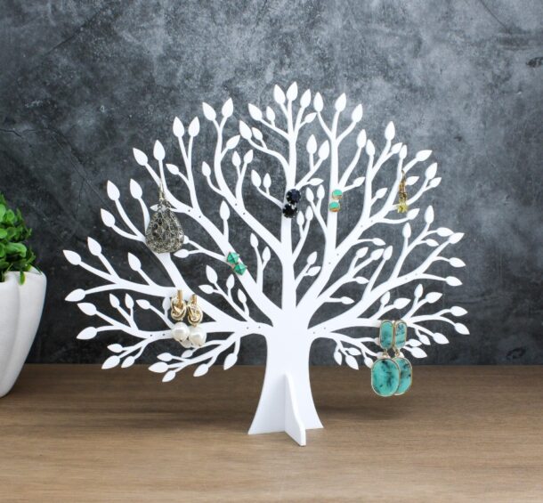 FANASSYY Acrylic earring holder tree jewelry storage retail exhibition shop jewellery organizer women girls stud hoops dangle earring holder display stand