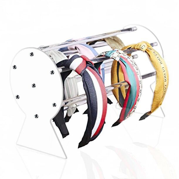 FANASSYY Headband Holder Organizer, Headband Display Organizer for Girls, Women & Teen Gifts, Sturdy Acrylic Stand (White)