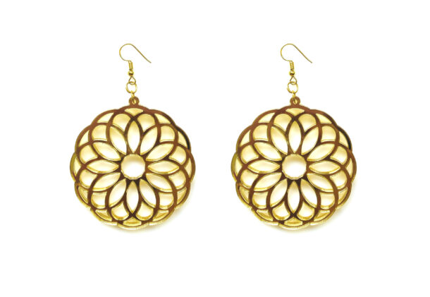 Fanassyy Acrylic Flower Earrings for Women | Mandala Style Flower | Gifts for Women and Girl's | Casual Look | Traditional