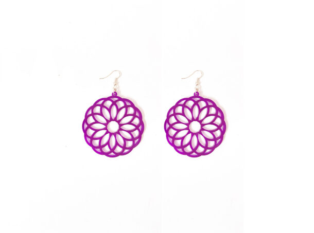 Fanassyy Acrylic Flower Earrings for Women | Mandala Style Flower | Gifts for Women and Girl's | Casual Look | Traditional