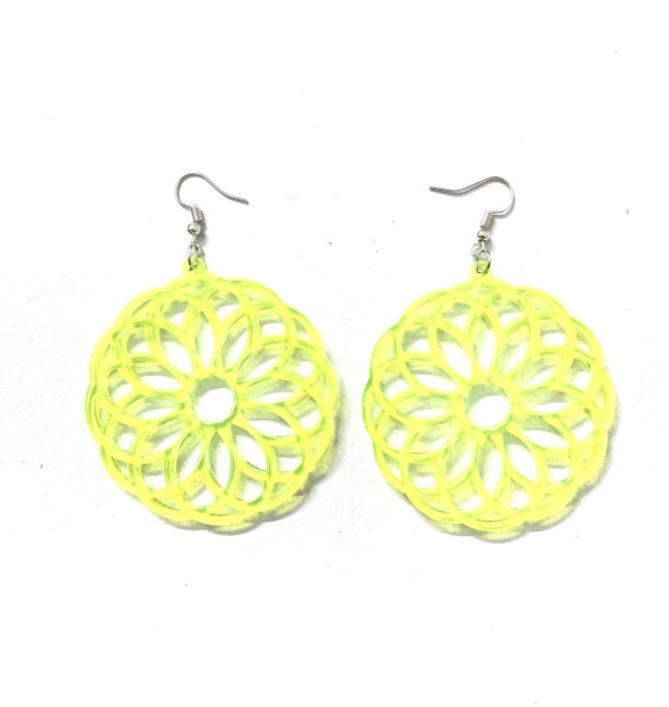 Fanassyy Acrylic Flower Earrings for Women | Mandala Style Flower | Gifts for Women and Girl's | Casual Look | Traditional