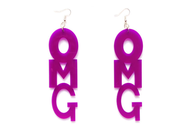 Fanassyy Acrylic Letter Earrings for Women Girls Fashion Omg Words Punk Style Lightweight Letters Dangle Drop Earrings Hook | Gifts for Women and Girl's | Casual Look | Traditional